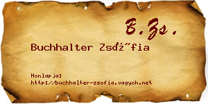 Buchhalter Zsófia névjegykártya